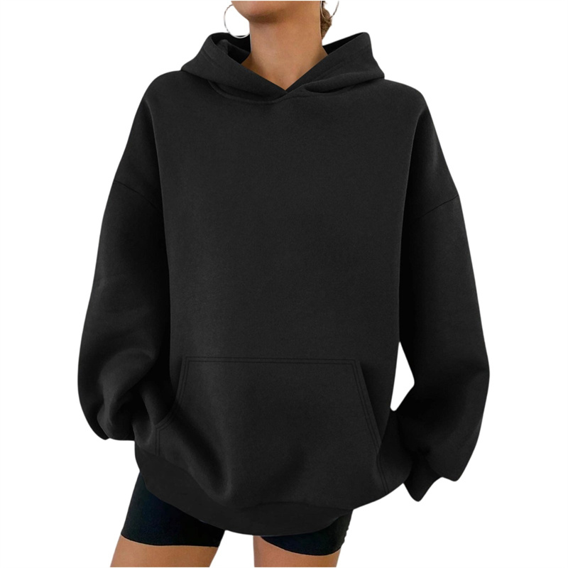 Hoodie Women Oversized - เสื้อฮู้ดดี้ลำลองผู้ชายผู้หญิง แขนยาวทรงหลวม แฟชั่นหลากสี รุ่นโอเวอร์ไซส์ สำหรับฤดูใบไม้ผลิและฤดูใบไม้ร่วง ปี