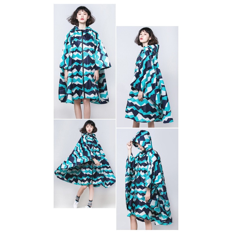 Women'S Fashion Raincoat - แฟชั่นผู้หญิงเสื้อกันฝนน้ําหนักเบา BIKER ขี่ Rain Coat Poncho