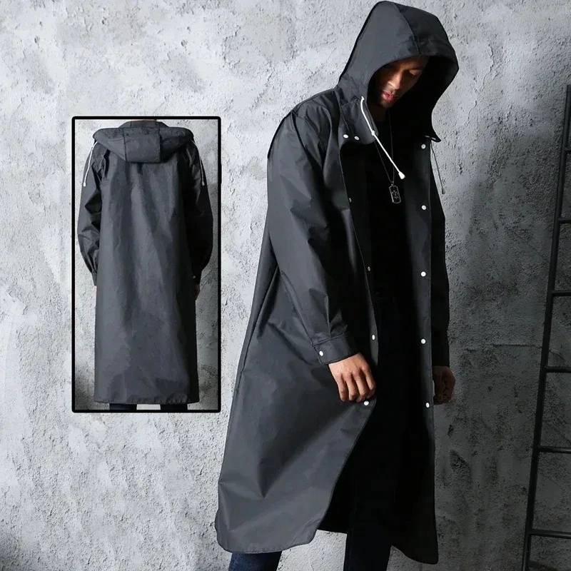 Women'S Fashion Raincoat - เสื้อกันฝนแบบยาวกันน้ำสำหรับผู้ใหญ่, เสื้อกันฝนผู้ชายมีฮู้ดสำหรับผู้หญิงขี่จักรยานปีนเขาตกปลา