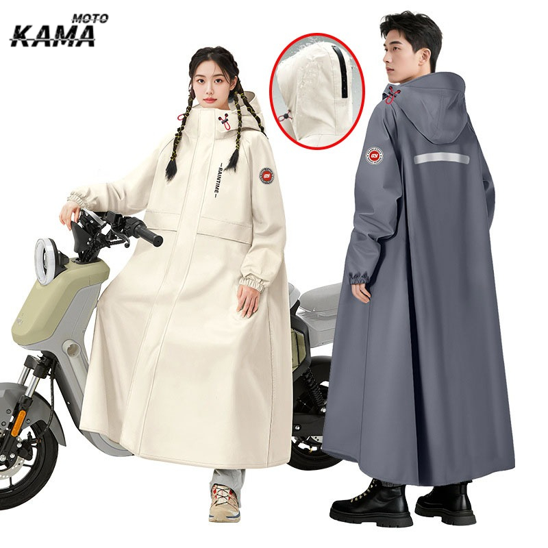 Women'S Fashion Raincoat - เสื้อกันฝนแบบยาวคลุมทั้งตัว กันน้ำ สำหรับปั่นจักรยานเสือภูเขาและจักรยานถนน พร้อมปีกหมวกยาว แฟชั่นสำหรับผู้ชายและผู้หญิง
