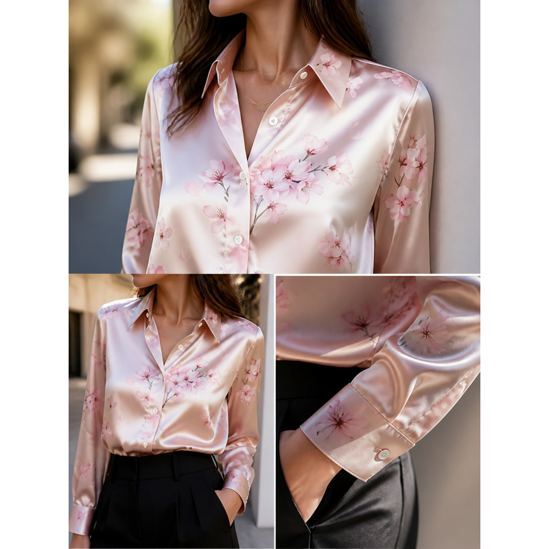 Women Top Fashion - เสื้อเชิ้ตแฟชั่นปี 2026 ปกเสื้อแบบลา펠 แขนยาว แมทช์ได้กับทุกชุด สวยสง่า