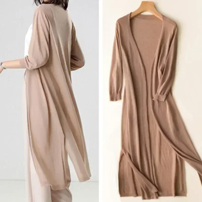 Kimono Cardigan Women - ใหม่ฤดูใบไม้ผลิฤดูร้อน Sun ป้องกันเสื้อผ้าผู้หญิงแขนยาวผู้หญิงหญิงเสื้อกันหนาวแบบถักผู้หญิงเสื้อสุภาพสตรี Shawl Outerwear