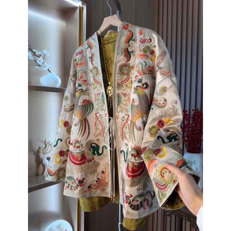 Women Top Fashion - ใหม่สไตล์จีนเสื้อคลุมคาร์ดิแกนกิโมโนเสื้อผ้าผู้หญิงหรูหราประณีตเย็บปักถักร้อยฮันฟูเสื้อโค้ทสไตล์เอเชียเสื้อผ้าจีน