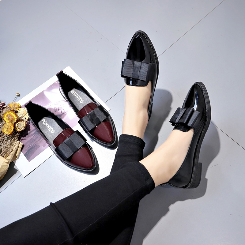 รองเท้าส้นเตี้ยหนังแก้วสีดำ/สี - Women'S Fashion Loafers บทวิจารณ์และราคา