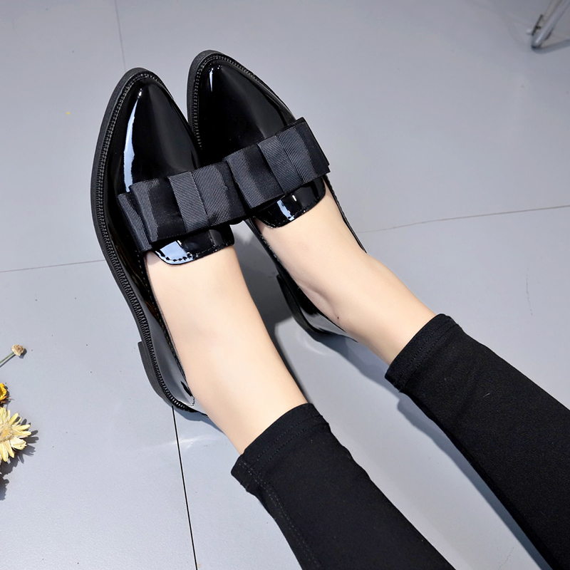 รองเท้าส้นเตี้ยหนังแก้วสีดำ/สี - Women'S Fashion Loafers บทวิจารณ์และราคา