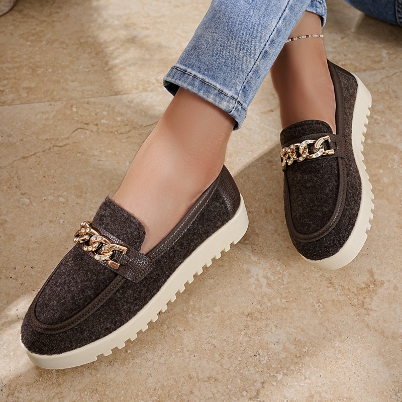 รองเท้าโลฟเฟอร์ผู้หญิงทรงหัวมน - Women'S Fashion Loafers บทวิจารณ์และราคา