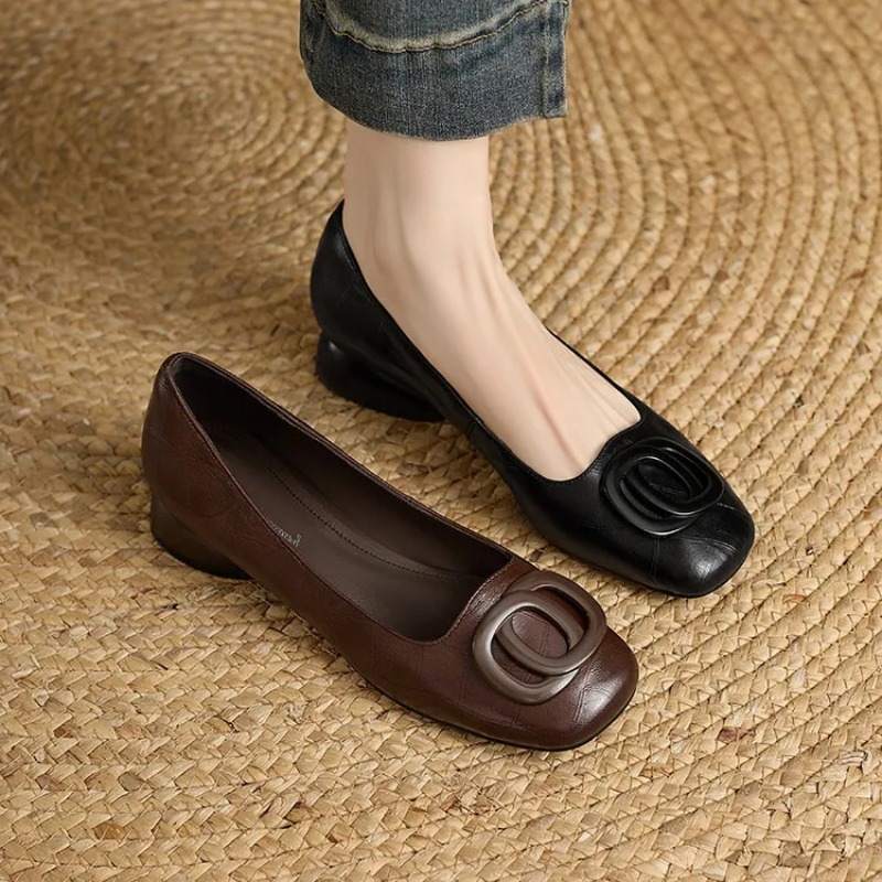รองเท้าส้นสูงสไตล์ฝรั่งเศสสำหร - Women'S Fashion Loafers บทวิจารณ์และราคา