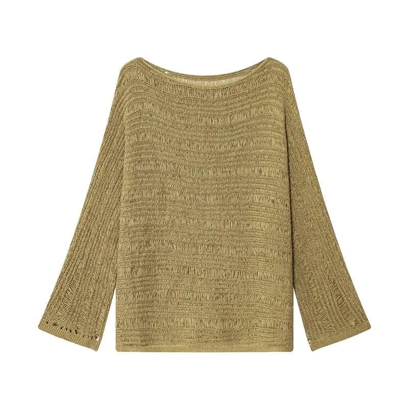 เสื้อสเวตเตอร์ถักคอเรือสไตล์วิ - Women Top Fashion บทวิจารณ์และราคา