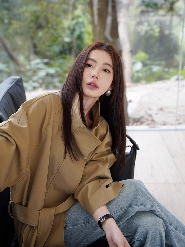 เสื้อกันฝนแฟชั่นผู้หญิงสีน้ำตา - Women'S Fashion Raincoat บทวิจารณ์และราคา