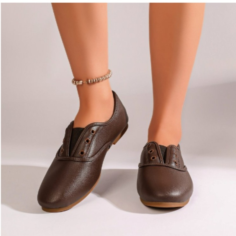 รองเท้าส้นเตี้ยทรงกลมสีพื้นสไต - Women Fashion Heels บทวิจารณ์และราคา
