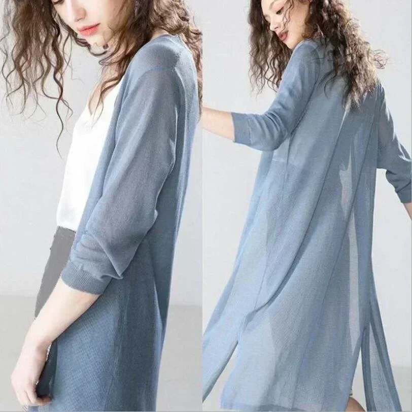 ใหม่ฤดูใบไม้ผลิฤดูร้อน Sun ป้อ - Kimono Cardigan Women บทวิจารณ์และราคา