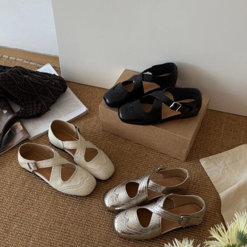 รองเท้าส้นเตี้ยแบบแมรี่เจนลายด - Women'S Fashion Loafers บทวิจารณ์และราคา