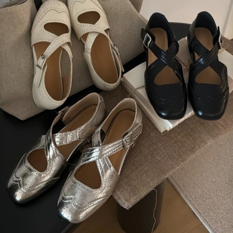 รองเท้าส้นเตี้ยแบบแมรี่เจนลายด - Women'S Fashion Loafers บทวิจารณ์และราคา