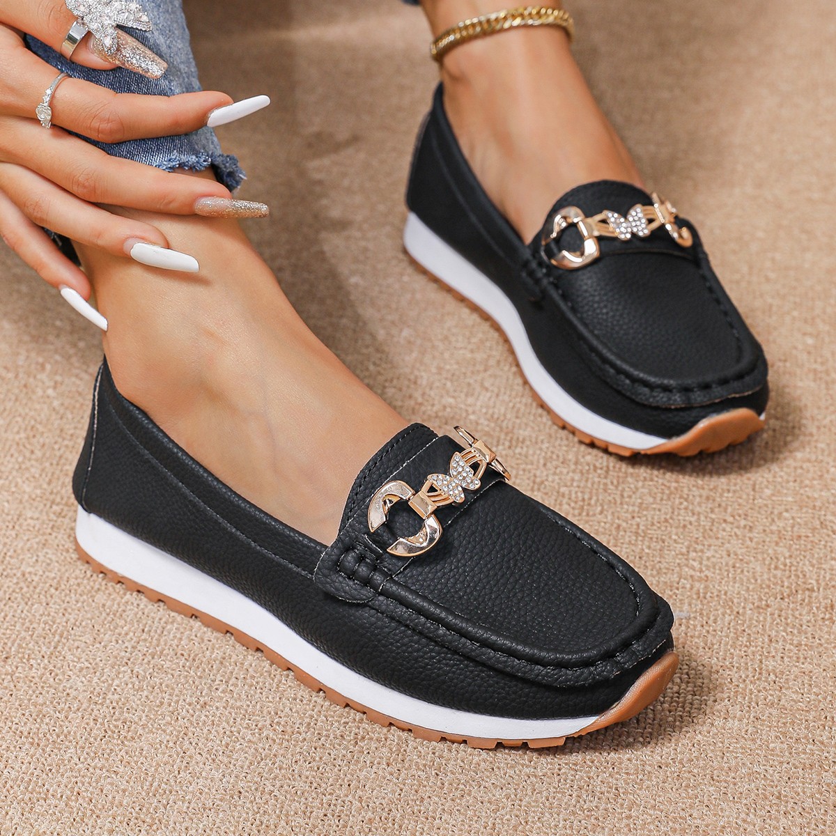 รองเท้าผู้หญิงแบบสวม รุ่นใหม่  - Women'S Fashion Loafers บทวิจารณ์และราคา
