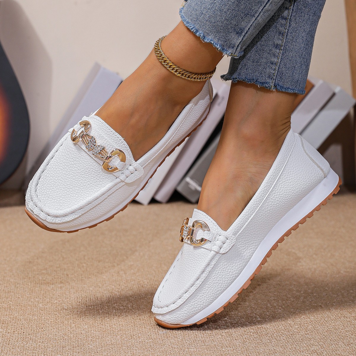 รองเท้าผู้หญิงแบบสวม รุ่นใหม่  - Women'S Fashion Loafers บทวิจารณ์และราคา