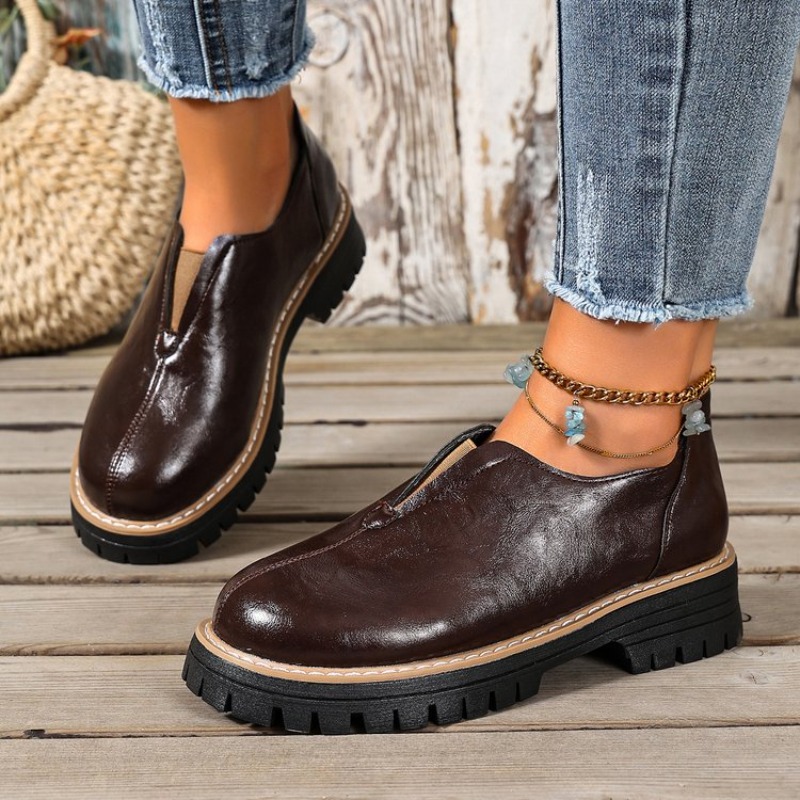 รองเท้าผู้หญิงสไตล์อังกฤษย้อนย - Women'S Fashion Loafers บทวิจารณ์และราคา