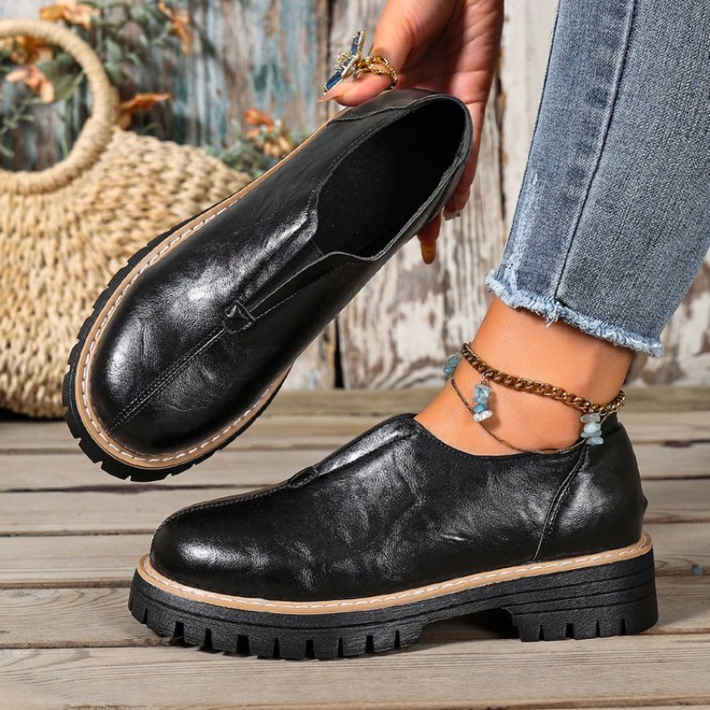 รองเท้าผู้หญิงสไตล์อังกฤษย้อนย - Women'S Fashion Loafers บทวิจารณ์และราคา