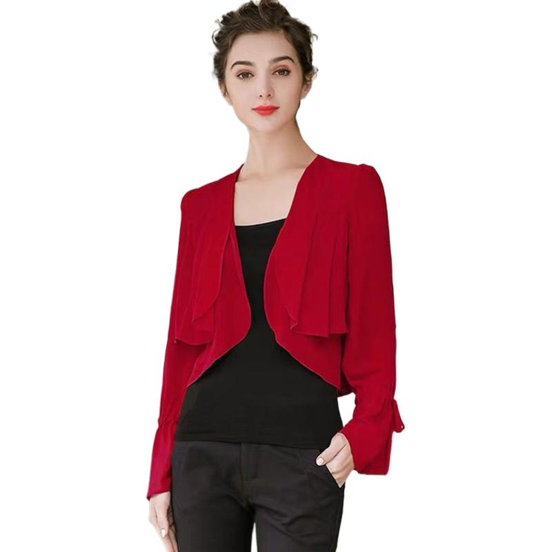 เสื้อคลุมชีฟองแขนระบายสำหรับผู - Kimono Cardigan Women บทวิจารณ์และราคา