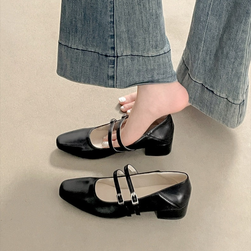 รองเท้าส้นเตี้ยทรงเหลี่ยมสำหรั - Women'S Fashion Loafers บทวิจารณ์และราคา