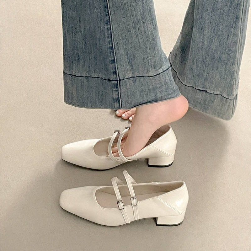 รองเท้าส้นเตี้ยทรงเหลี่ยมสำหรั - Women'S Fashion Loafers บทวิจารณ์และราคา