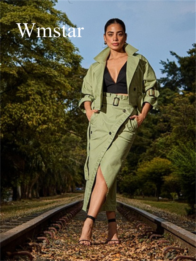 Wmstar 2 ชิ้นชุดผู้หญิงใหม่อเน - Belted Shirt Dress บทวิจารณ์และราคา
