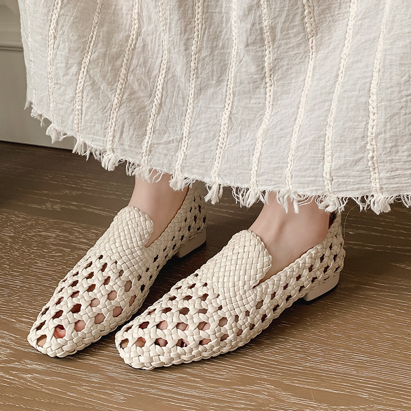 รองเท้าสานหนังแท้แฟชั่นสุดฮิตป - Women Fashion Heels บทวิจารณ์และราคา
