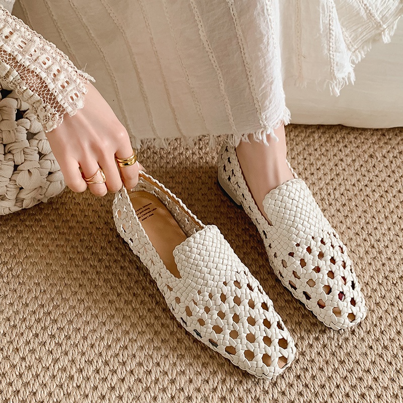 รองเท้าสานหนังแท้แฟชั่นสุดฮิตป - Women Fashion Heels บทวิจารณ์และราคา