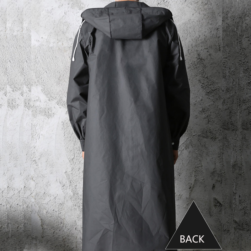 สีดําแฟชั่นผู้ใหญ่กันน้ํายาวเส - Women'S Fashion Raincoat บทวิจารณ์และราคา