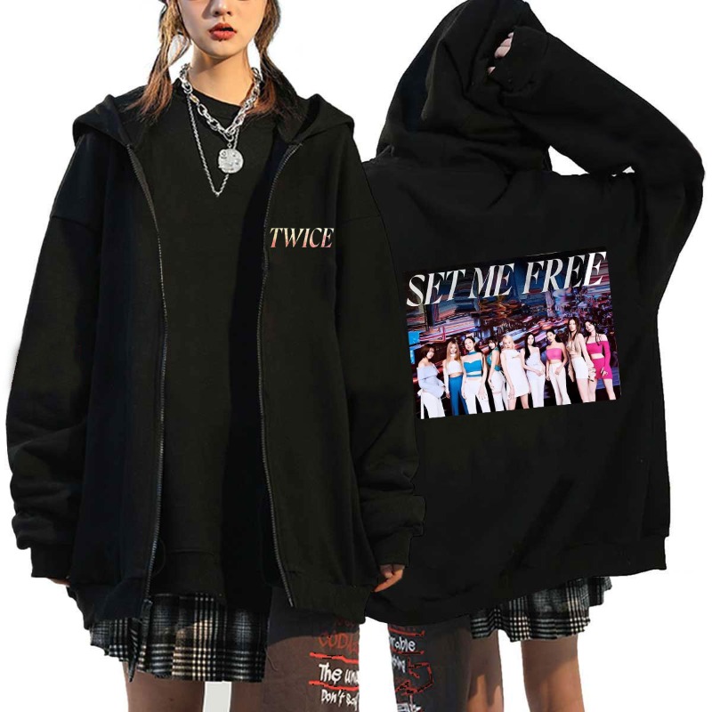เสื้อฮู้ดซิปพิมพ์ลายกราฟิกสไตล - Hoodie Women Oversized บทวิจารณ์และราคา