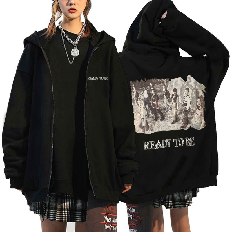 เสื้อฮู้ดซิปพิมพ์ลายกราฟิกสไตล - Hoodie Women Oversized บทวิจารณ์และราคา