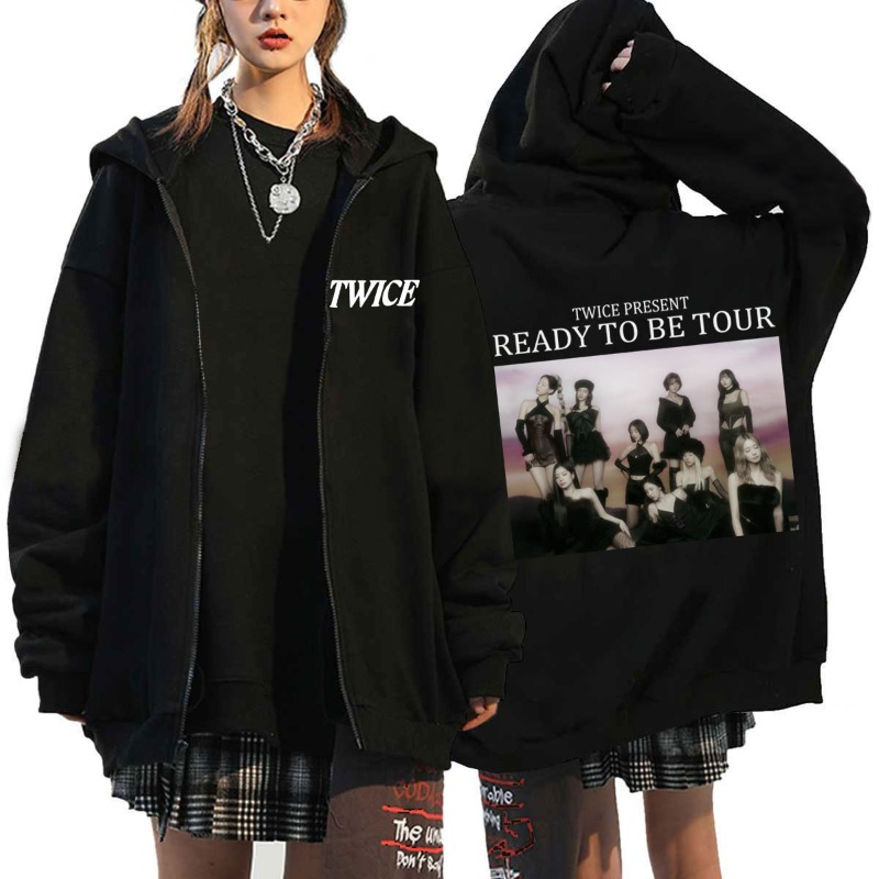 เสื้อฮู้ดซิปพิมพ์ลายกราฟิกสไตล - Hoodie Women Oversized บทวิจารณ์และราคา
