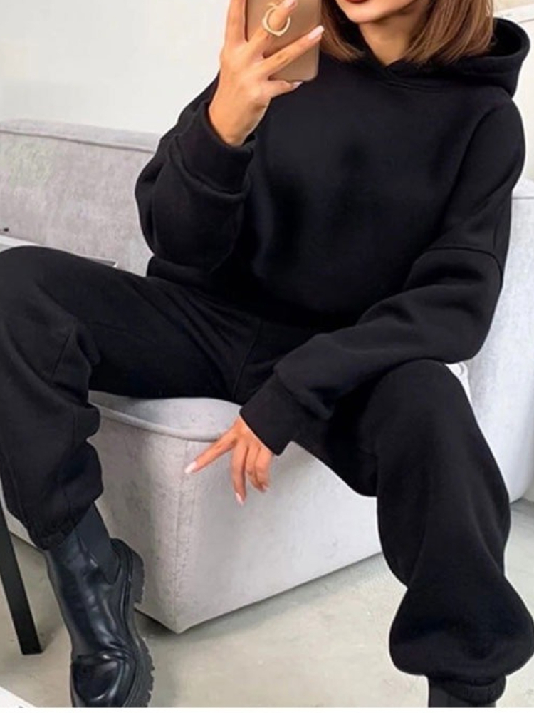 ชุดวอร์มผู้หญิงสองชิ้น - เสื้อ - Hoodie Women Oversized บทวิจารณ์และราคา