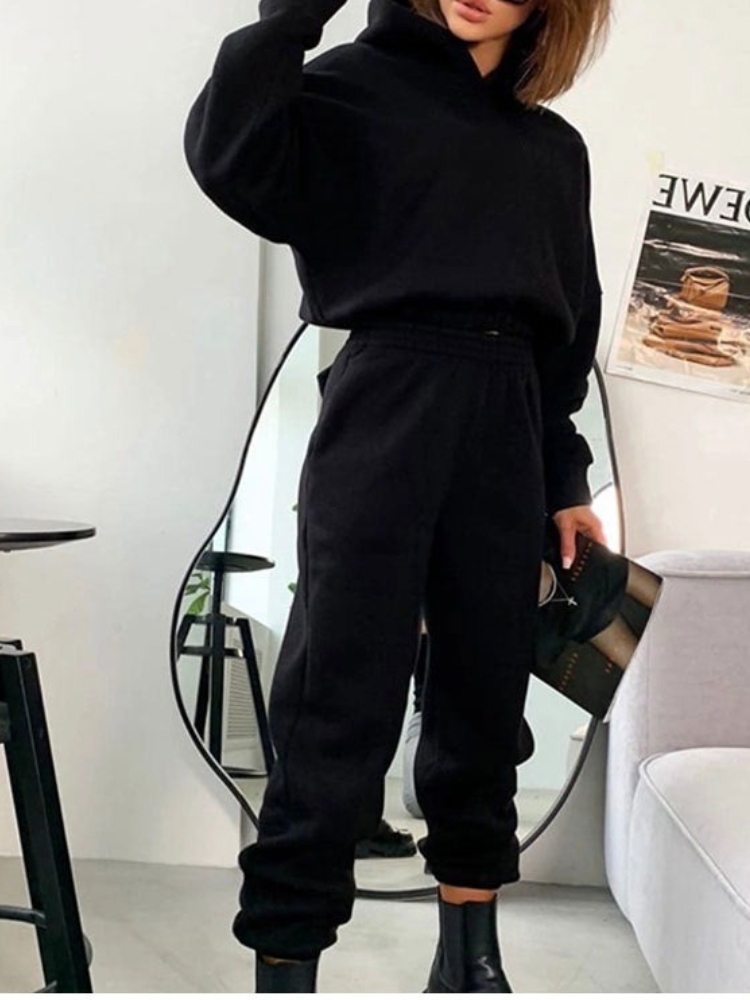 ชุดวอร์มผู้หญิงสองชิ้น - เสื้อ - Hoodie Women Oversized บทวิจารณ์และราคา