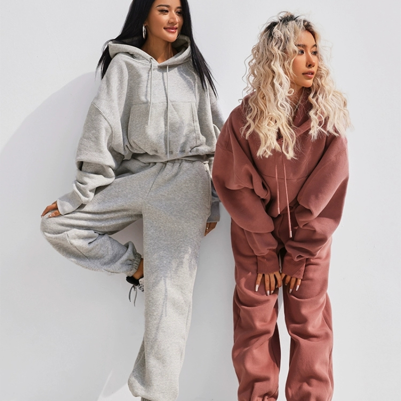 ขายสีแยกสตรี Tracksuits ชุดกีฬ - Hoodie Women Oversized บทวิจารณ์และราคา