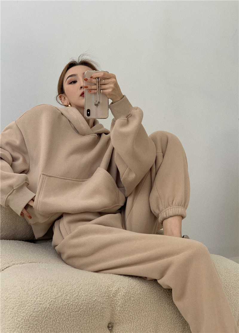 ขายสีแยกสตรี Tracksuits ชุดกีฬ - Hoodie Women Oversized บทวิจารณ์และราคา