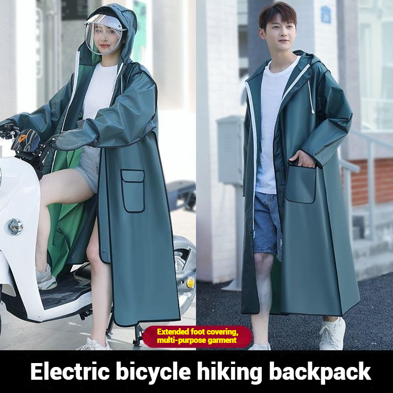 สีดําแฟชั่นผู้ใหญ่กันน้ํายาวเส - Women'S Fashion Raincoat บทวิจารณ์และราคา