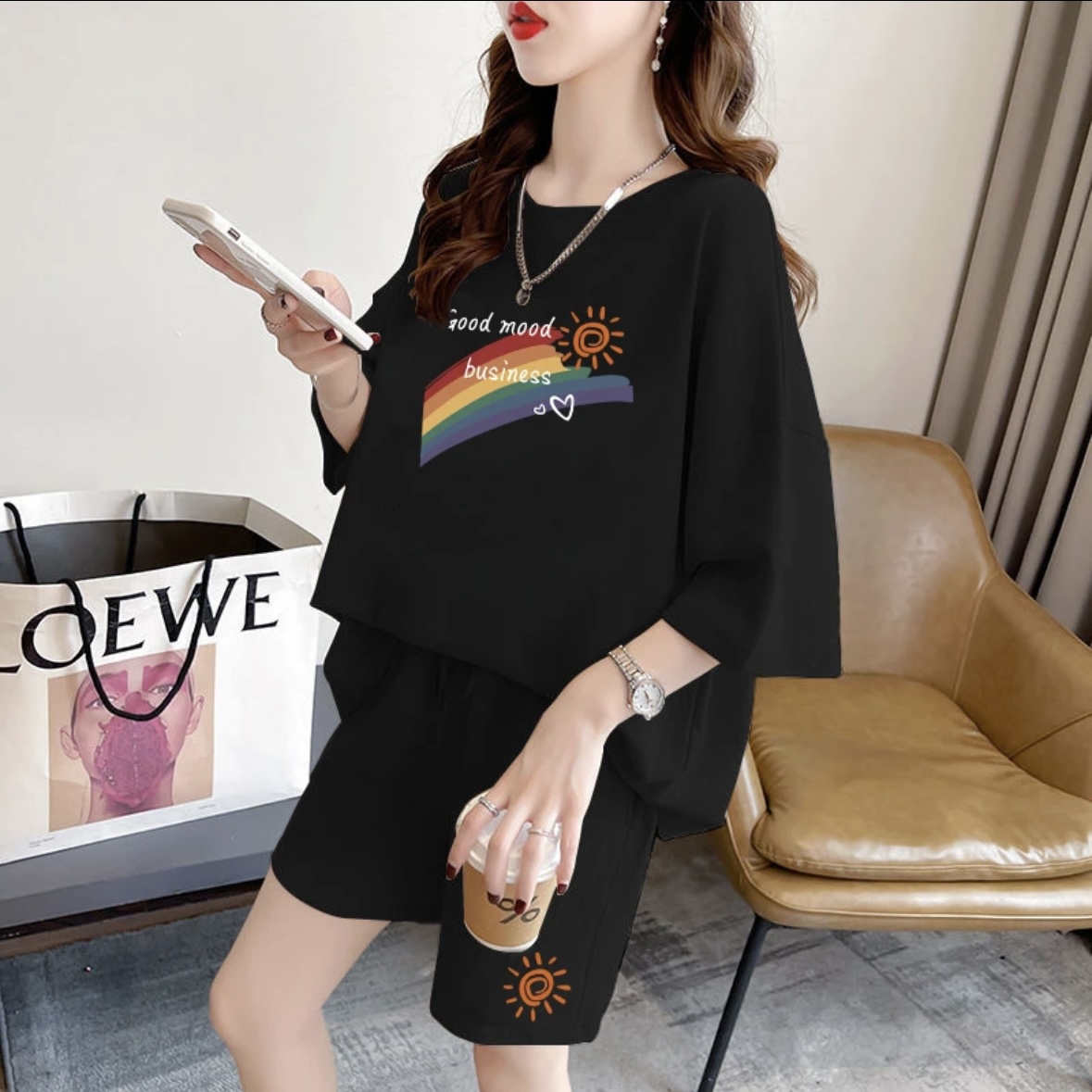 ชุดกางเกงขาสั้นแฟชั่นฤดูร้อนสำ - Women Top Fashion บทวิจารณ์และราคา