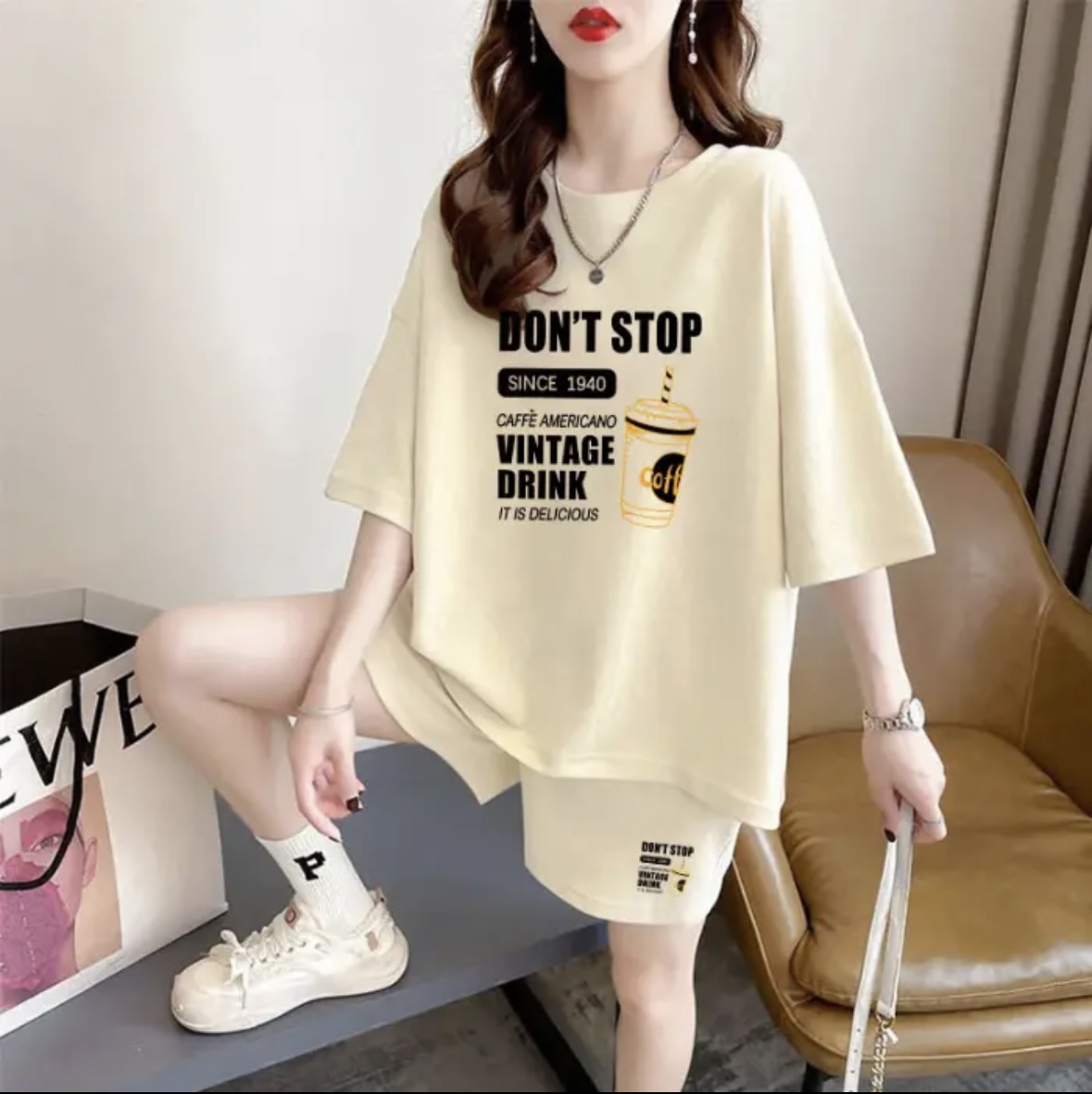 ชุดกางเกงขาสั้นแฟชั่นฤดูร้อนสำ - Women Top Fashion บทวิจารณ์และราคา
