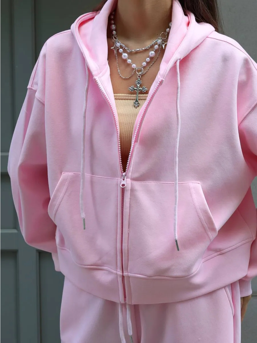 ชุดลำลองผู้หญิง 2 ชิ้น เสื้อฮู - Hoodie Women Oversized บทวิจารณ์และราคา